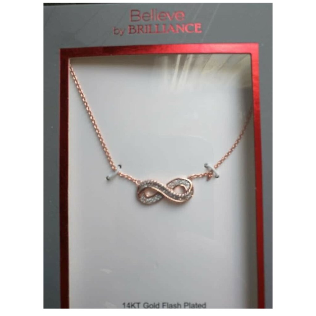14kt Gold Plated Rose Gold Infinity Necklace